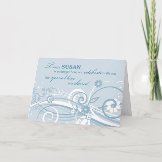 Hochzeitstag für Witwe nach Tod Karte (Vorderseite)