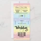 Hochzeitstag Gay Pride Rainbow Festival Einladung (Rückseite)