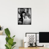 Hochzeitstag Geschenk Schwarze Grenze Foto Abdecku Poster (Heimbüro)