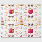 Hochzeitstag Geschenkpapier (Flach)