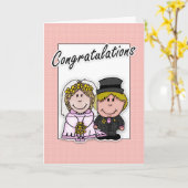 Hochzeitstag Glückwunsch an Braut und Bräutigam Karte (Gelbe Blume)