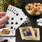 Hochzeitstag - Goldene personalisierte Spielkarten (In Situ)