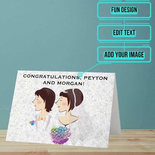 Hochzeitstag Gratulation Gender Neutral Card Karte