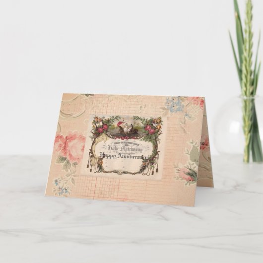 Hochzeitstag-Gruß-Karte Karte (Vorderseite)