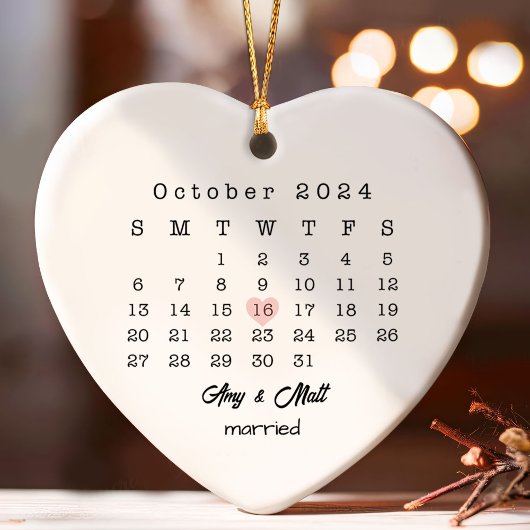Hochzeitstag Herzkalender Geburtstagsgeschenk Ornament
