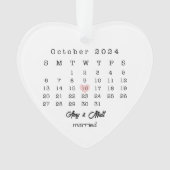 Hochzeitstag Herzkalender Geburtstagsgeschenk Ornament (Vorderseite)