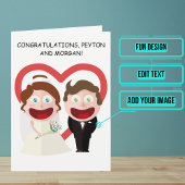 Hochzeitstag Herzlichen Glückwunsch Anime Couple Karte