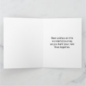 Hochzeitstag Herzlichen Glückwunsch Antique Skelet Karte (Innenseite)