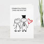 Hochzeitstag Herzlichen Glückwunsch Custom Card Karte (Vorderseite)