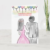 Hochzeitstag Herzlichen Glückwunsch farbenfrohe Ba Karte (Vorderseite)