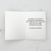 Hochzeitstag Herzlichen Glückwunsch für ein Fun Co Karte (Innenseite)