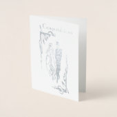 Hochzeitstag Herzlichen Glückwunsch Grußkarte Folienkarte (Vorderseite)