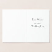 Hochzeitstag Herzlichen Glückwunsch Grußkarte Folienkarte (Innenseite)