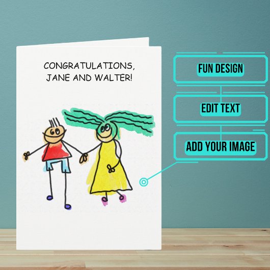 Hochzeitstag Herzlichen Glückwunsch, individuelle  Karte