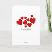 Hochzeitstag Herzlichen Glückwunsch, individuelle  Karte (Rückseite)