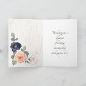 Hochzeitstag Herzlichen Glückwunsch Rustic Floral Karte (Innenseite)