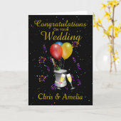 Hochzeitstag Herzlichen Glückwunsch zum Wein Karte (Gelbe Blume)