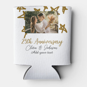 Hochzeitstag hinzufügen Namensjahr Bild Gold Stern Dosenkühler