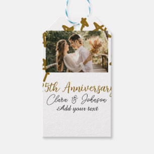 Hochzeitstag hinzufügen Namensjahr Bild Gold Stern Geschenkanhänger