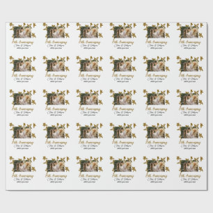 Hochzeitstag hinzufügen Namensjahr Bild Gold Stern Geschenkpapier