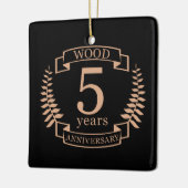 Hochzeitstag Holz 5 Jahre Keramikornament (Links)