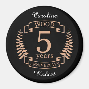 Hochzeitstag Holz 5 Jahre Magnet
