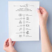Hochzeitstag Icon Timeline Begrüßungsschreiben Flyer (Hand)