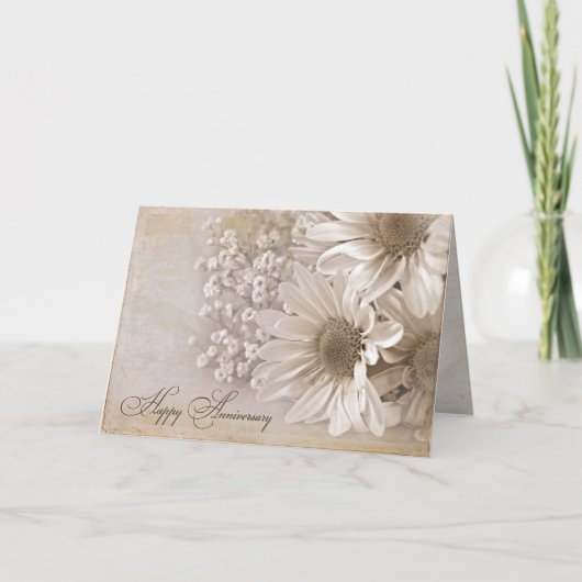 Hochzeitstag im Bouquet Karte (Vorderseite)