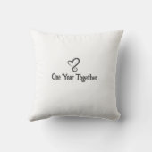 Hochzeitstag im ersten Jahr Kissen (Rückseite)