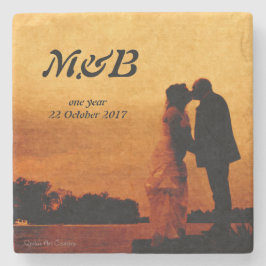 Hochzeitstag im ersten Jahr Steinuntersetzer