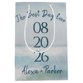 Hochzeitstag im Meer Mittlere Geschenktüte (Vorderseite)