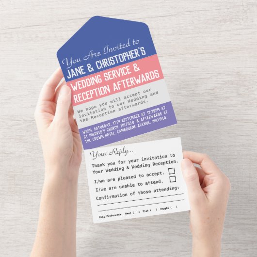 Hochzeitstag in einer Einladung (Abreißen)