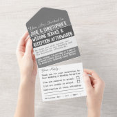 Hochzeitstag in einer Einladung (Abreißen)