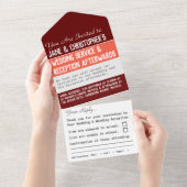 Hochzeitstag in einer Einladung (Abreißen)