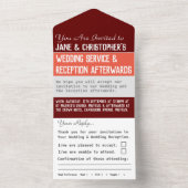 Hochzeitstag in einer Einladung (Innen Boden)