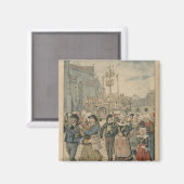 Hochzeitstag in Plougastel Brittany Magnet (Vorderseite/Rückseite)