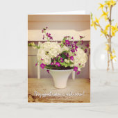 Hochzeitstag in Russisch, Blume-Arrangement Karte (Gelbe Blume)