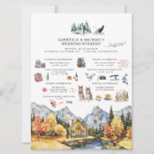 Hochzeitstag in Seattle | Route Einladung (Vorderseite)