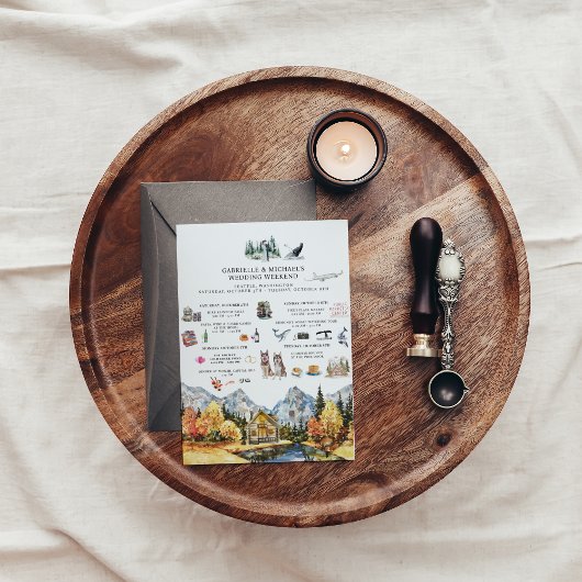 Hochzeitstag in Seattle | Route Einladung