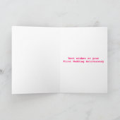 Hochzeitstag Jahr, Card. Personalisiere es. Karte (Innenseite)