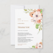 Hochzeitstag - John & Samantha Dankeschön-Karte Dankeskarte (Vorderseite)