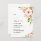 Hochzeitstag - John & Samantha Dankeschön-Karte Dankeskarte (Vorne/Hinten)