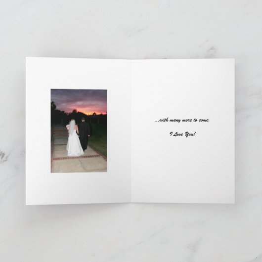 Hochzeitstag Karte (Innenseite)