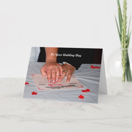 Hochzeitstag Karte (Vorderseite)