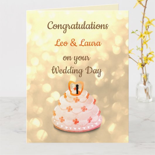 Hochzeitstag Karte (Gelbe Blume)