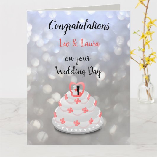 Hochzeitstag Karte (Gelbe Blume)