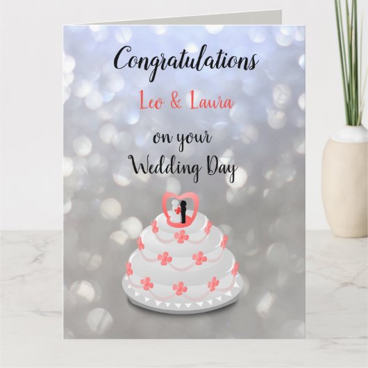 Hochzeitstag Karte (Vorderseite)