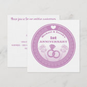 Hochzeitstag Lace sehen Jahreswechsel Einladung (Vorne/Hinten)