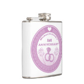 Hochzeitstag Lace sehen Jahreswechsel Flachmann (Rechts)