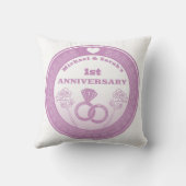 Hochzeitstag Lace sehen Jahreswechsel Kissen (Rückseite)